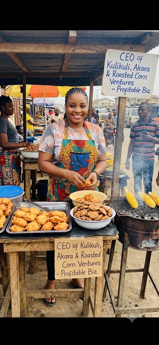 JoyceSolom7782's tweet photo. The First Lady said we should enter the akara,coin and kulikuli business, so who am I to argue? 😂
Abeg, make una come patronize your CEO of Premium Akara, Kulikuli and Roasted Corn. https://t.co/YJuaORu5cB