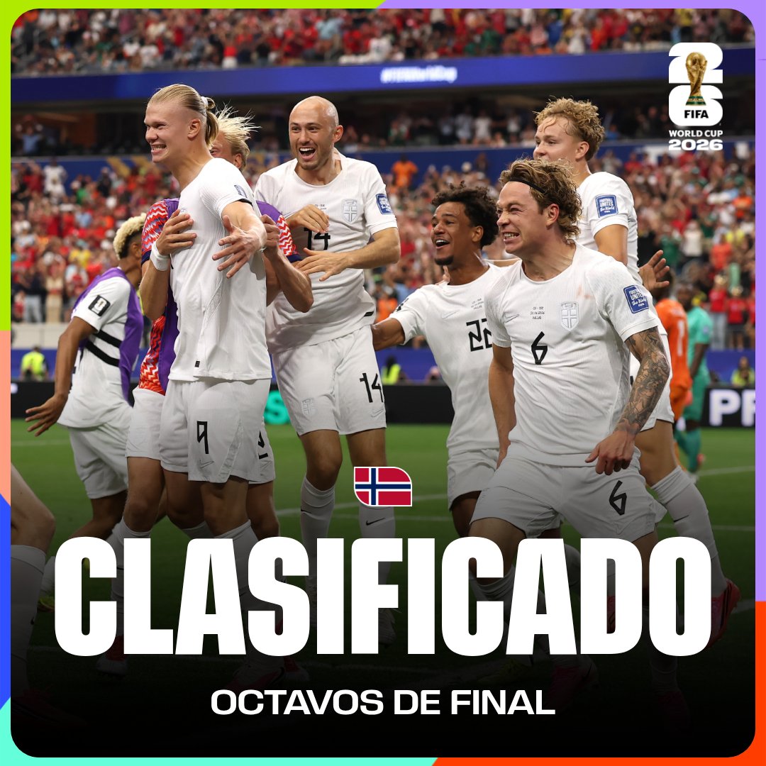 fifaworldcup_es's tweet photo. ¡Octavos de Final para los escandinavos! 🇳🇴✅

#CopaMundialFIFA