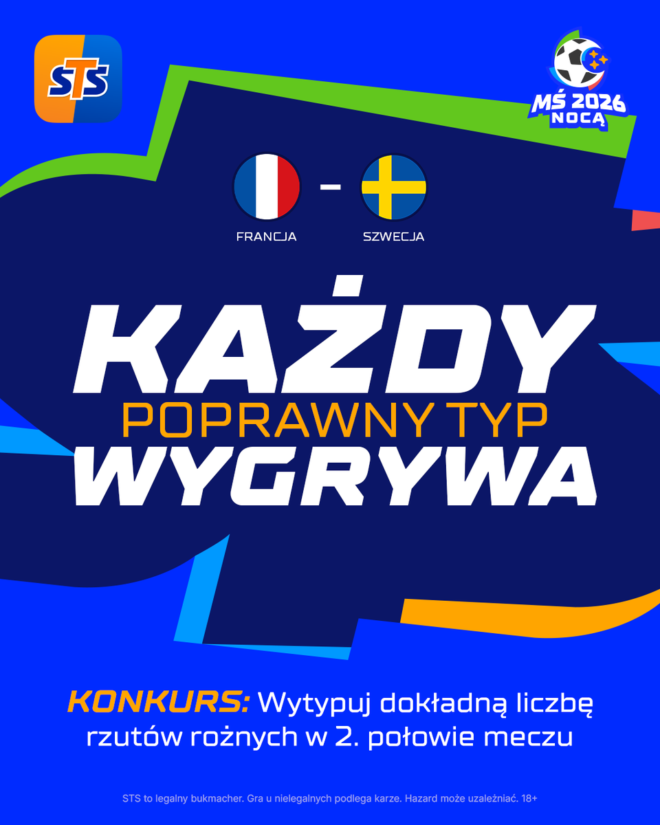 stspolska's tweet photo. No to lecimy! Bonus 50 zł dla każdego, kto poprawnie wytypuje w komentarzu liczbę rogów w 2. połowie. Liczymy komentarze napisane do 00:00. JAZDAAAAAAAAAAAAAAAAA🤠😎 https://t.co/Ne7MMVxlTr