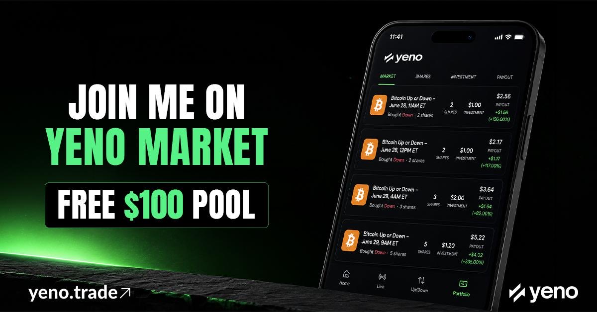 officialmoore7's tweet photo. Guys 🔊 🔥 Join Me on YeNo Market and Get a Free $100 Pool 

I've been looking for a prediction market worth putting real money on. Found one.

Partnering with @YeNoMarkets — the fastest prediction market on Solana. Been trading on it this week and the execution is exactly what I wanted. On-chain, USDC settlement, instant.

I'm running a FREE $100 pool. 33 random winners;

To enter:
→ Follow @YeNoMarkets
→ Sign up with my link: https://t.co/W53ULDeoso
→ Like and RT YeNo pinned post
→ Drop your YeNo wallet address + screenshot in the comments

While you're there — earn up to $500 just referring friends. Live trading campaign running right now with real rewards for active traders.

World Cup markets are open. Deposit and Withdraw in Naira.

I'll also be dropping exclusive tips on how to earn big this World Cup. Fund your account, get in position, and stay ready.

Don't miss it.