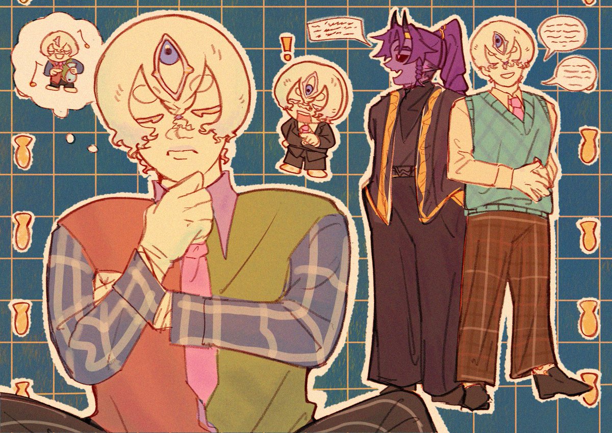 moximousmaxing's tweet photo. wanted to play dress up with egg but remembered that his style is canonically…questionable #taxduo https://t.co/4bcOUa2B9J