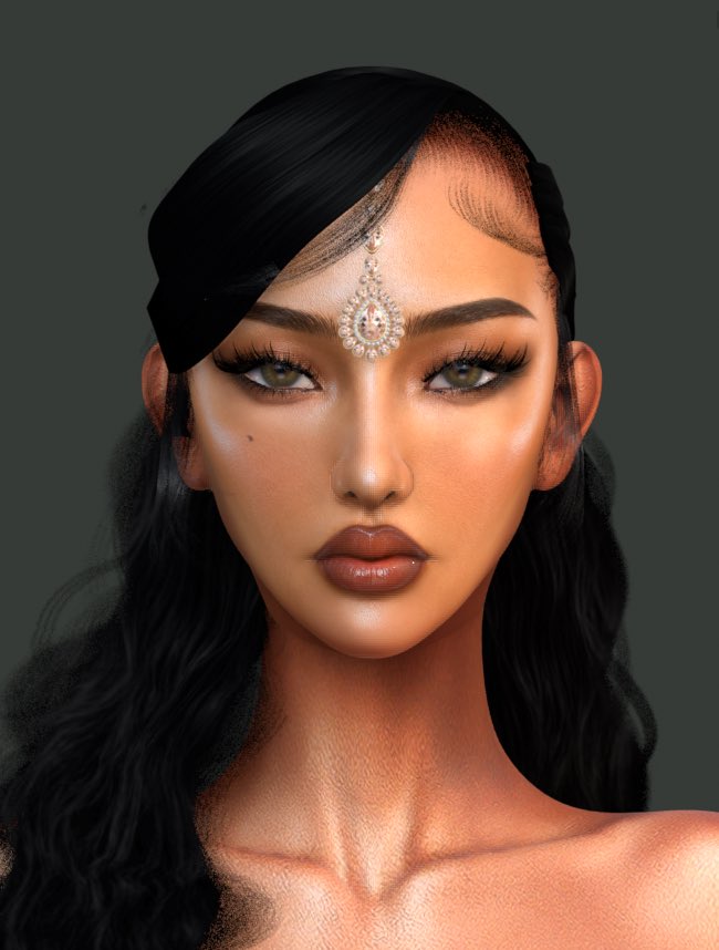 dokidoheee's tweet photo. newest sim child. she’s supposed to be Desi and Singaporean, so its still a WIP 

#sims4 https://t.co/UUHpZqCUUO