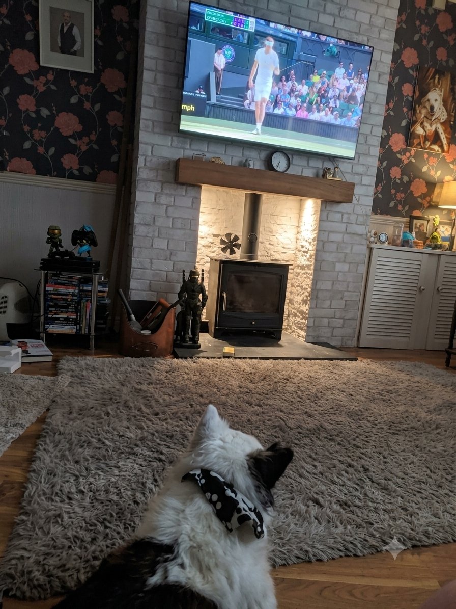 39marsden's tweet photo. Pappa loves watching tennis or is it the fellas 😂 https://t.co/SNWXIgpO8a