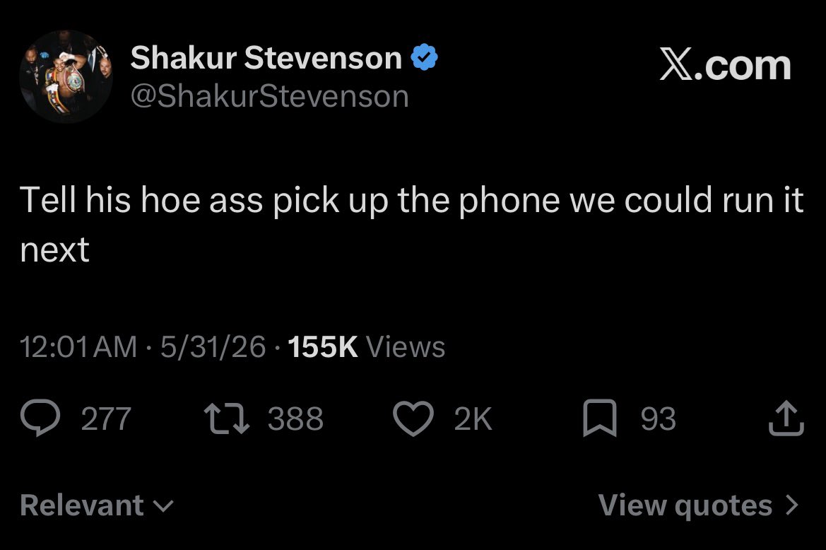 ThaMainDJ's tweet photo. Today makes 1 month since Shakur Stevenson told Oshaquie Foster to pick up the phone. 

He never called Shock’s phone. He never sent an offer.

This is the biggest duck in all of boxing right now. #boxing https://t.co/p9oH2KziX2