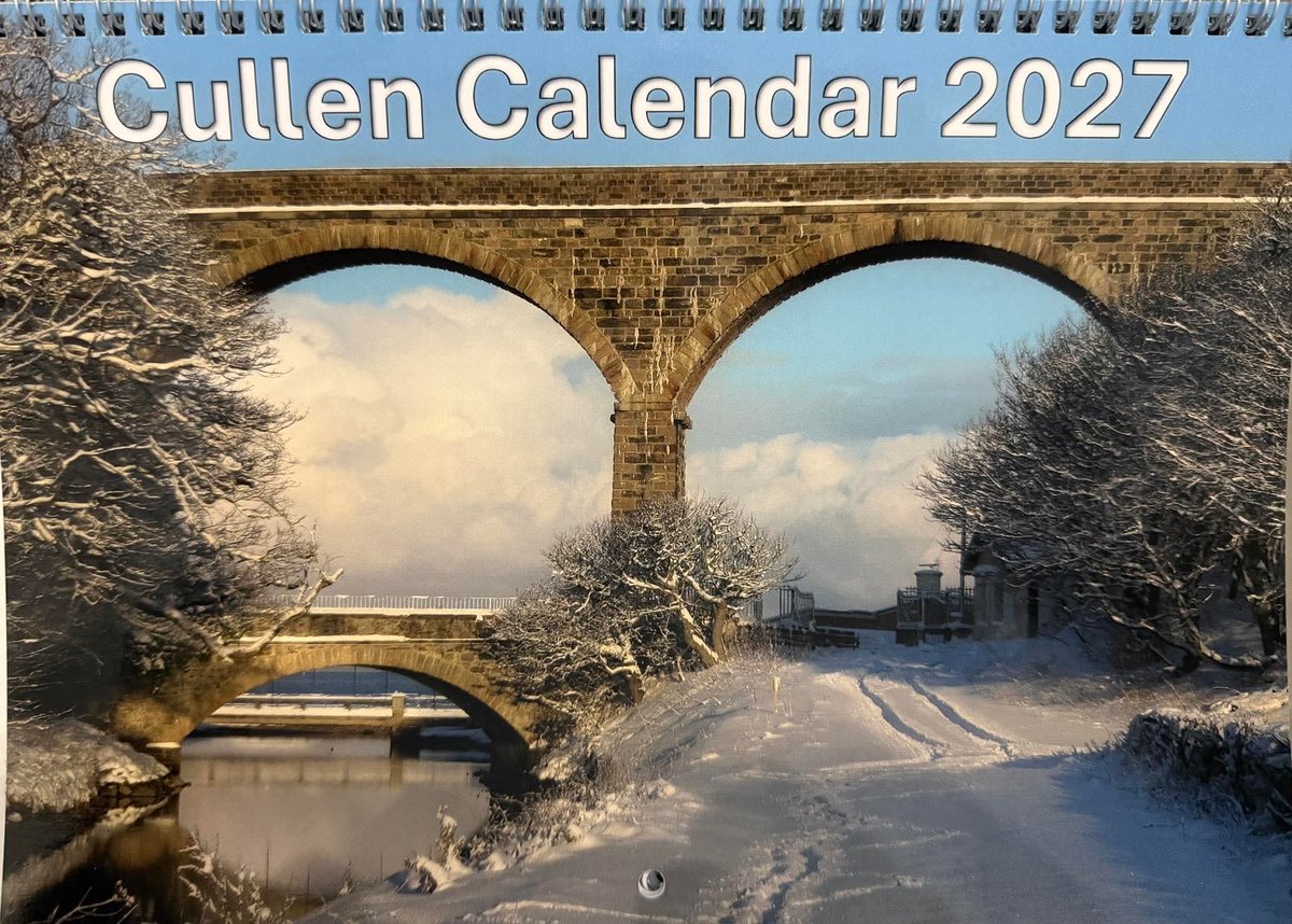 discovercullen's tweet photo. The 2027 Cullen Calendar produced by the Cullen Centre Camera Club is now available to pre-order for postal delivery and will soon be available to purchase in person from Cullen Tourist Office. 

Price £5.00 + £1.90 2nd class postage.

Order online at https://t.co/zNdiPqPXro https://t.co/R14BHrfEzb
