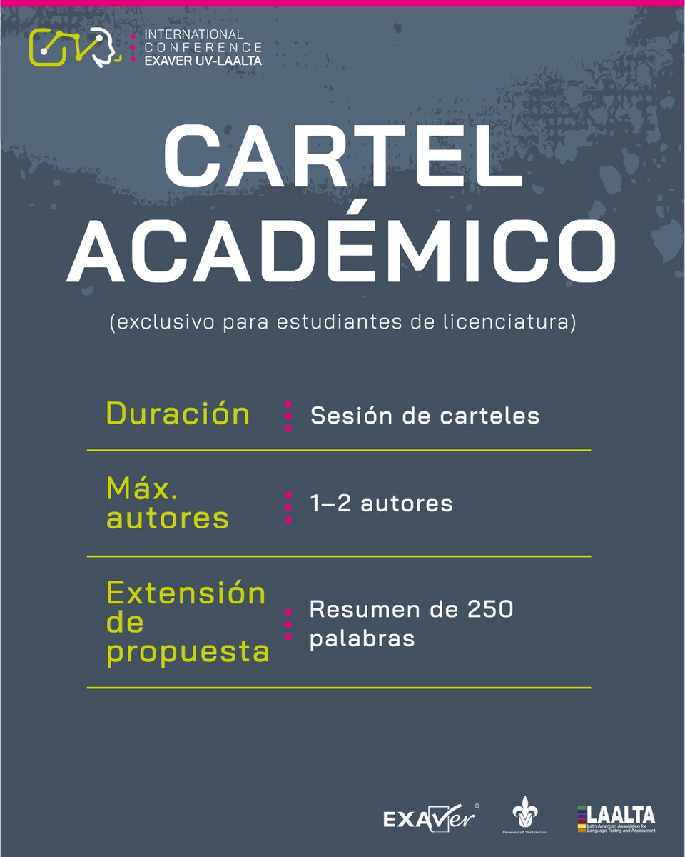 EXAVER's tweet photo. En CILA 2027 ya estamos recibiendo contribuciones académicas en cuatro modalidades de participación:
🔺Ponencias
🔺Panel de Discusión
🔺Carteles académicos
🔺Talleres académicos

Sube tu propuesta a través de la plataforma oficial del CILA 2027 https://t.co/yrtK7SUKcY https://t.co/WBOJLLCV39