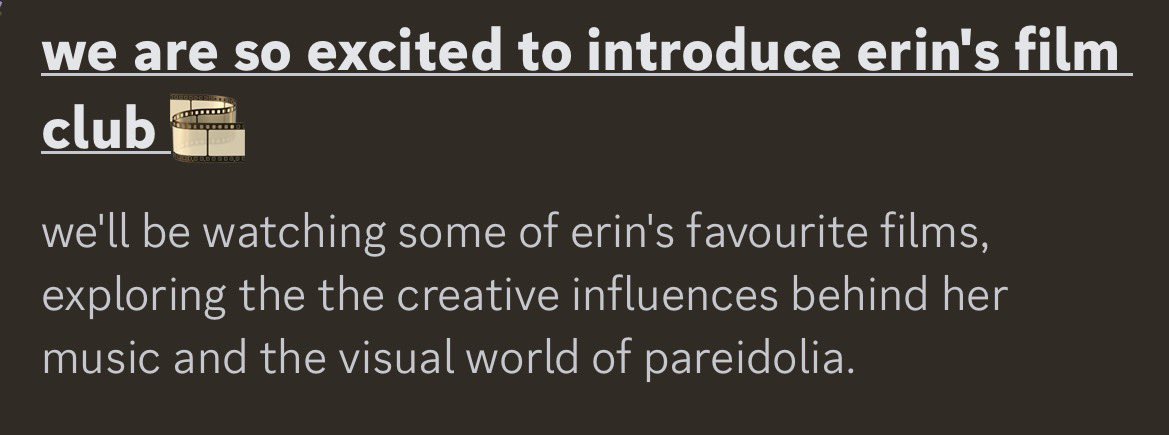 erinlecounthq's tweet photo. i went to the le-cinema… ♡ 

want to learn more about erin’s film club? join the discord :D u know u wanna! 

https://t.co/X53smuJx17 https://t.co/j2R3k9UFbB