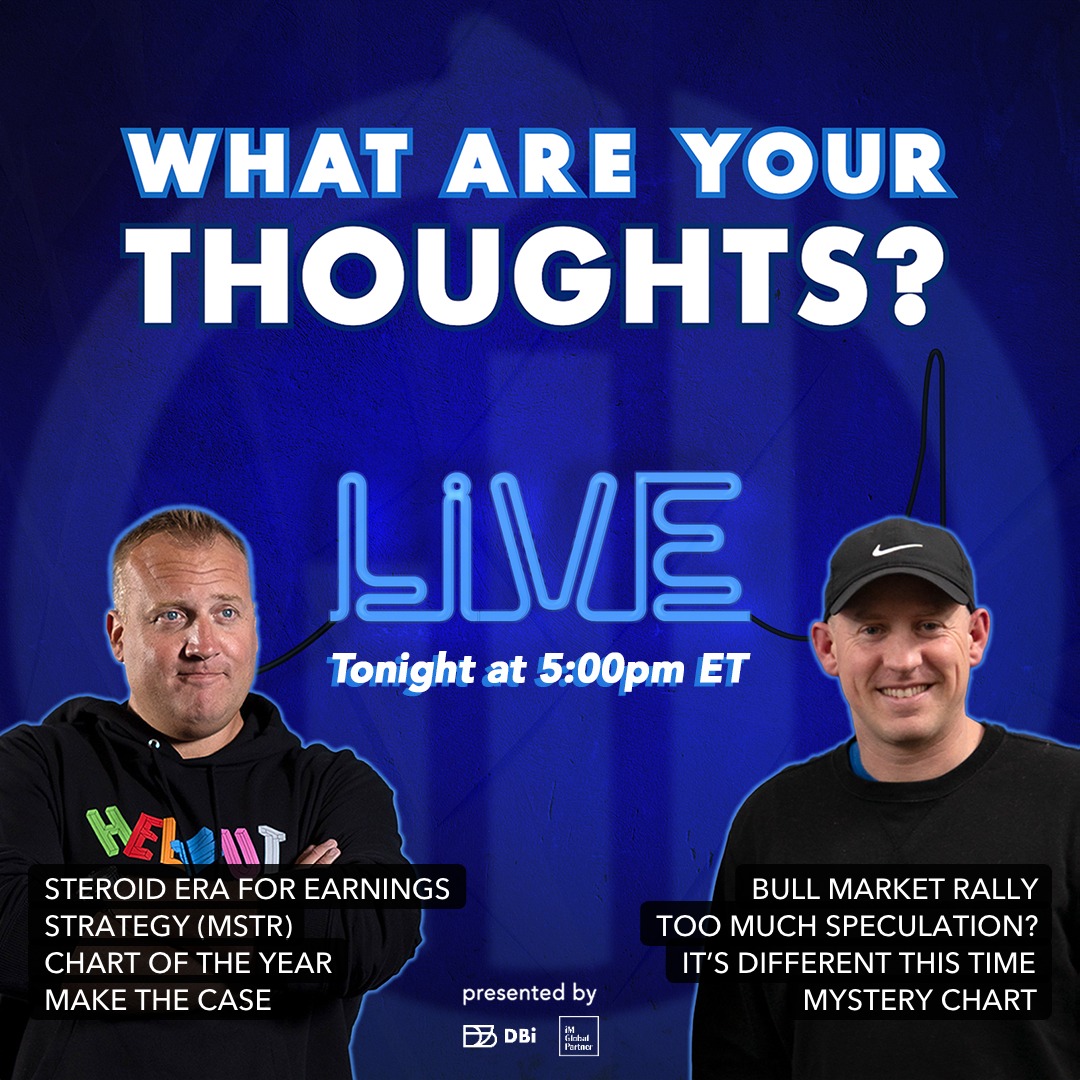 TheCompoundNews's tweet photo. Wall Street's Earnings Are on Steroids?💉📈

@Downtown and @michaelbatnick are LIVE at 5PM ET🎙️🔥

Tonight:
• Is earnings season entering a "steroid era"?
• The bull market broadens beyond Big Tech
• Has Strategy's Bitcoin bet become a systemic risk?
• Signs of speculation everywhere
• Our Chart of the Year (so far)
• The software stocks that could be AI's biggest winners

Plus: Josh makes the case for Toast, Michael brings another mystery chart, and more👇💥💸