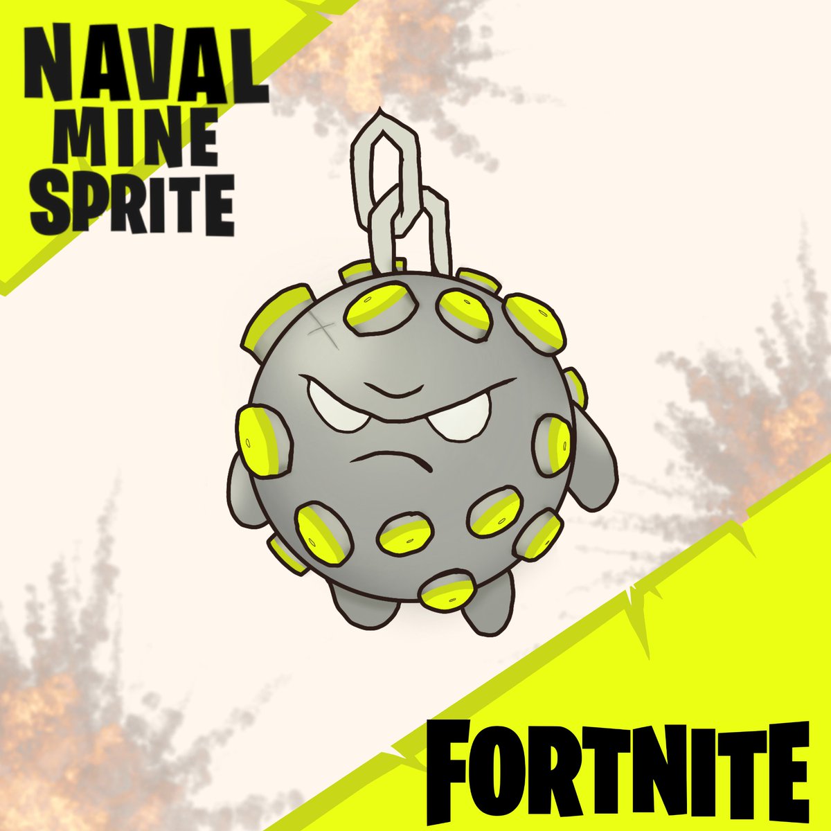 Botchdolodon's tweet photo. Naval Mine Sprite - #DesignASprite #fortnite https://t.co/N2dhMZfiu2