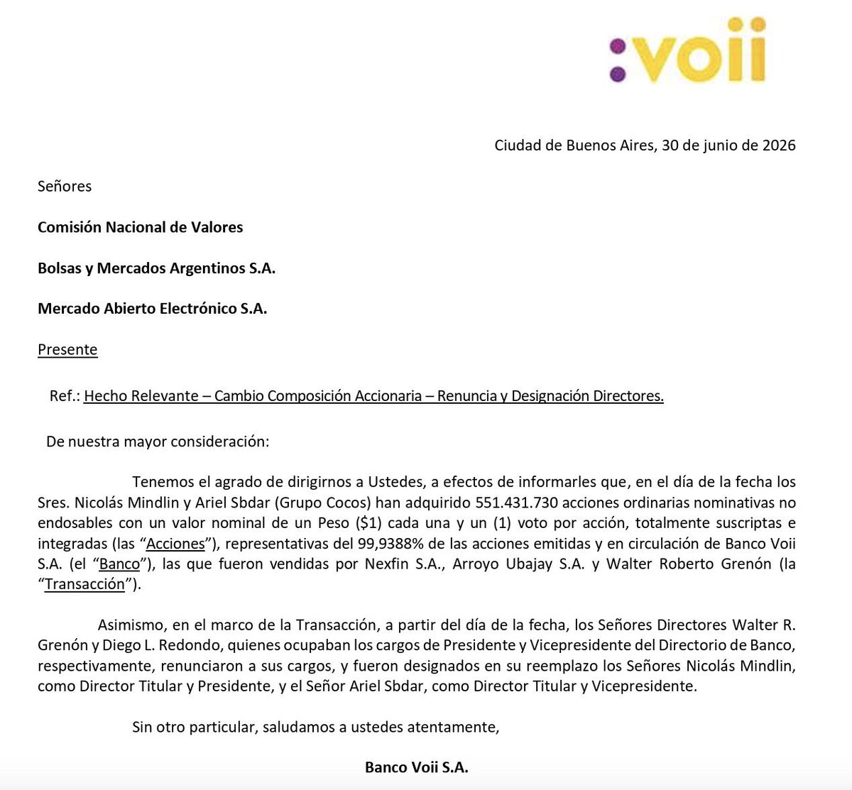 nicomindlin's tweet photo. Día histórico para @cocoscap!
Hoy se transfirieron las acciones y sumamos una licencia bancaria a nuestro ecosistema.
Además sumamos a @MartinDiezAR como CEO del banco. Martin es un crack y tiene amplia trayectoria en el sector. 
Es un orgullo que se sume a Cocos en esta nueva etapa.
Seguimos!