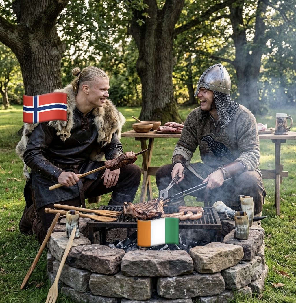 Loic20012's tweet photo. Haaland s’est fait un barbecue à la viande d’éléphant 
#worldcup2026
#football 
#Stade https://t.co/xEaFyIKsrr