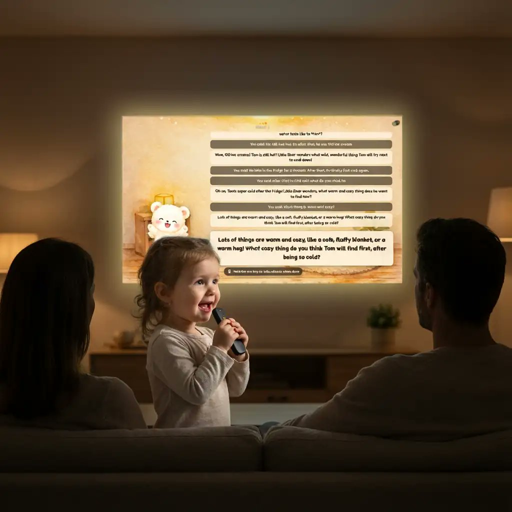 bvtuber1's tweet photo. Say hello to the friendly bear who helps kids become storytellers. WonderBear: AI story co-creation projected on any wall, 76 languages, ages 3-8. Distributor enquiries open. #AIToys #EdTech #KidsTech https://t.co/7Kggb5OWG2