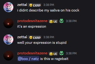 Pand3m0nium30's tweet photo. 🧵

I saw the chat and everything, to those who want the screenshots, here. 

Boo/Natz is apathetic, literally does not care and talks behind Zettai for venting. (in the thread below there will be more screenshots) Meanwhile the person who harassed Zettai for venting has been- https://t.co/lYIVMnEKyW