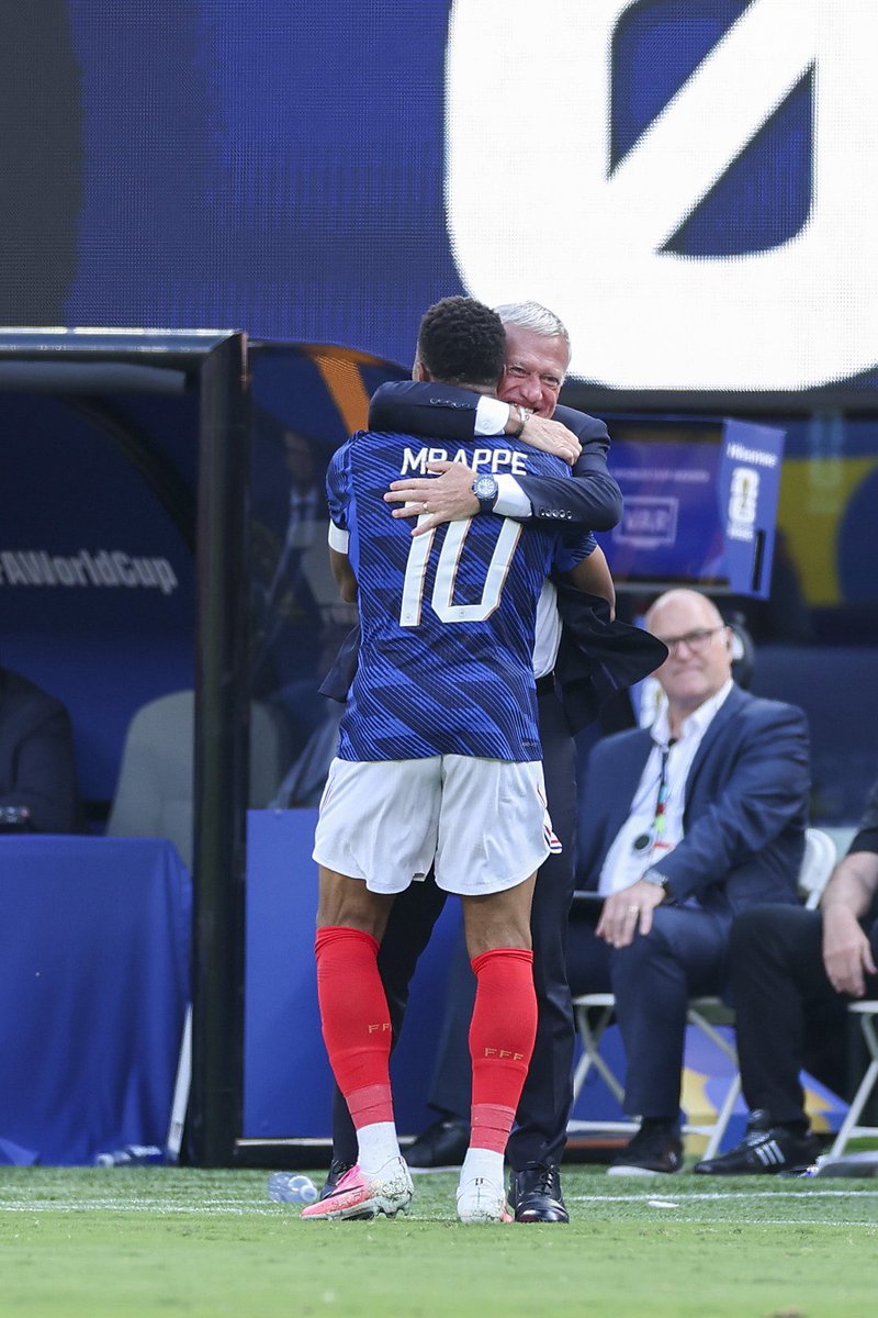 markklfc's tweet photo. Thierry Henry on Kylian Mbappé embracing Didier Deschamps after scoring against Sweden following the recent passing of Deschamps' mother:

🗣️ “That goal was special, but what happened after it was even more powerful. Mbappé didn't run to the cameras or celebrate for himself he ran straight to Didier Deschamps. In moments like these, football becomes so much bigger than the result.”

“When you've lost someone you love, no trophy or victory takes that pain away. Sometimes all you need is someone to remind you that you're not carrying that pain alone. That hug said more than a thousand words ever could.”

“People admire Mbappé for his pace, his goals and his talent. Tonight, they should admire his heart. He understood exactly what his manager was going through and chose compassion over celebration. That is pure class.”

“Years from now, people may forget who scored first or what the final score was. But they'll remember that embrace between a player and his manager a beautiful reminder that even on the biggest stage in football, humanity will always matter most.