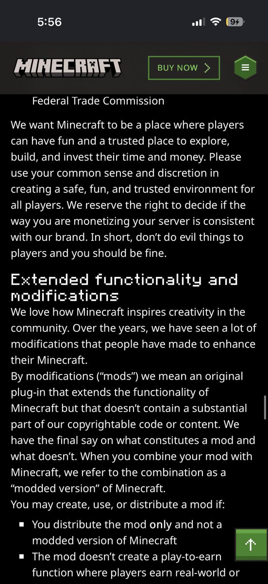 HellishHue's tweet photo. @theESA here is the Minecraft guidelines, https://t.co/tAvbKeFwT3 https://t.co/D5NeY7qpqQ