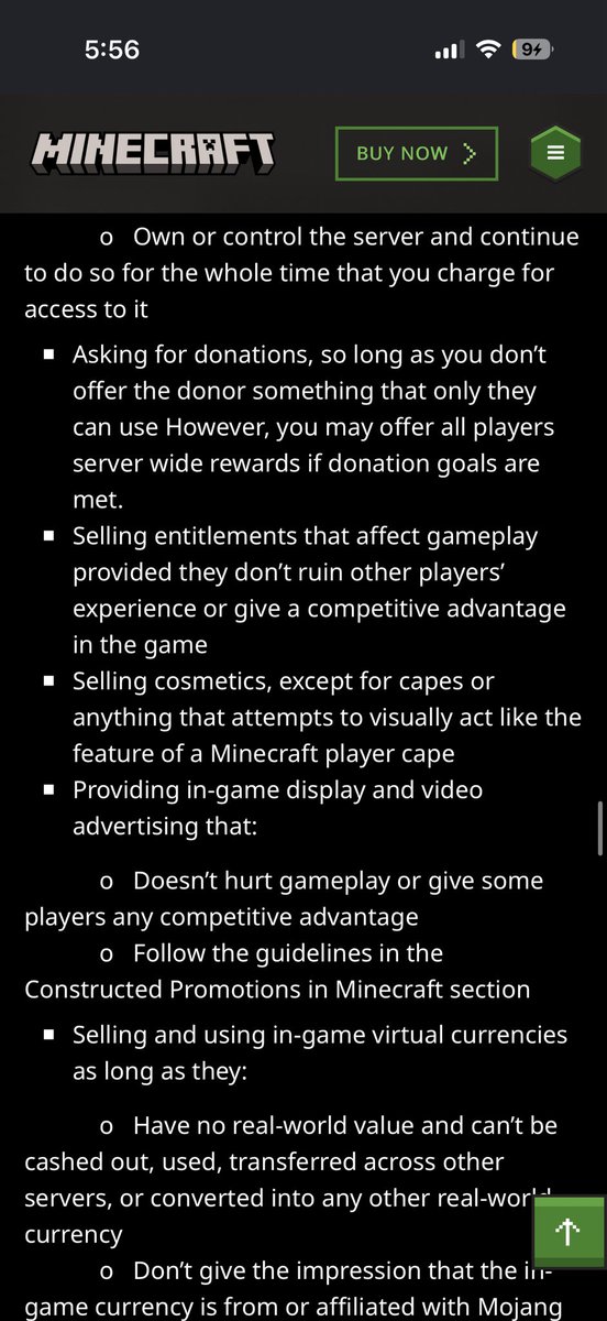 HellishHue's tweet photo. @theESA here is the Minecraft guidelines, https://t.co/tAvbKeFwT3 https://t.co/D5NeY7qpqQ
