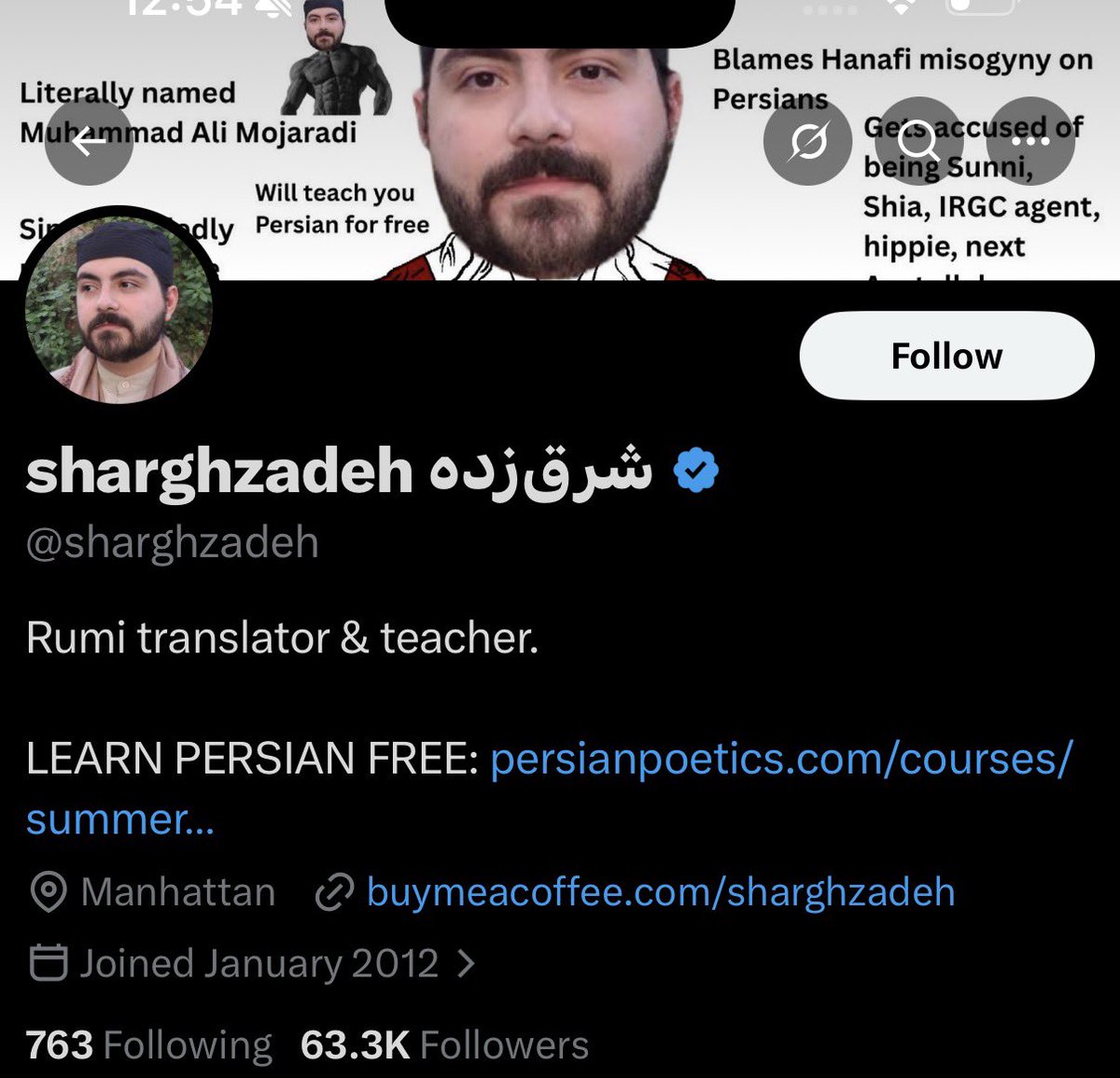 zhr3rb's tweet photo. بدون مبالغة 

لا اكره اي عرق او مجموعة اثنية بالعالم كله، باستثناء الفرس. أتقرب الى الله ببغضهم. منطقة نجسة لم يأتي للعرب منها الا المشاكل، بالوعة مفتوحة من الاف السنين لا تصدر للمنطقة سوى الكوارث والفتن والدمار والافكار الهدامة. هذا "المتعايش" الفارسي اللي كان يقول انه لا يكره العرب، لما ذكرته بما فعل الايرانيين بالعرب قام وحظرني. شعب منافق ما شفت واحد منهم ينتقد جرائم حكومته النجسة ضد العرب