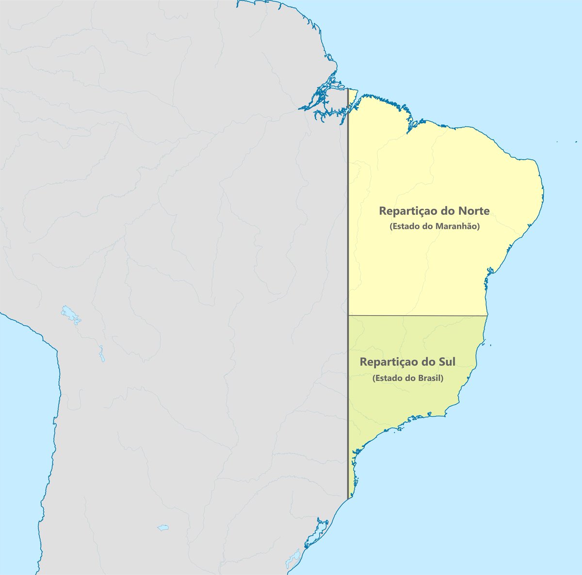 GardingoRuano's tweet photo. @OConquistadora In Mato Grosso-Goiás they're 100% artificial, but I tried to stick as much as I could to natural borders.

As for the Portuguese, in-lore the French would eventually be able to annex the Estado do Brasil, while the portuguese would remain in the north+ https://t.co/GkULY4xIvZ