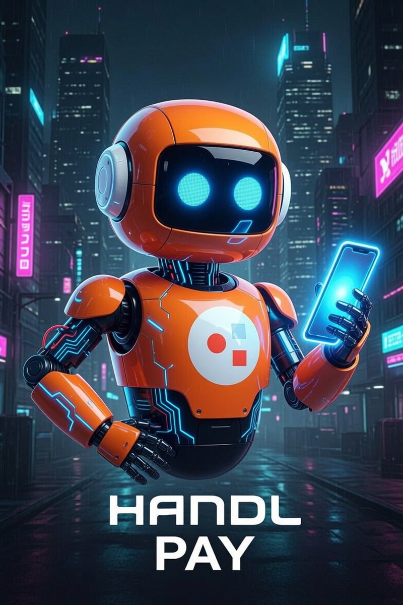 Mr_Handl's tweet photo. “Handl Pay — Payments so smooth, even a robot loves it. 💰🤖” #handlpay 
$HANDL https://t.co/DhR2BJkFre