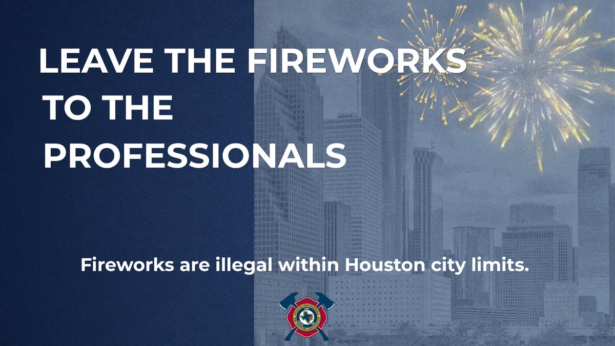 FirefightersHOU's tweet photo. #fireworksafety #firefighters #July4 #Fireworks https://t.co/ueBZ4VaT7M