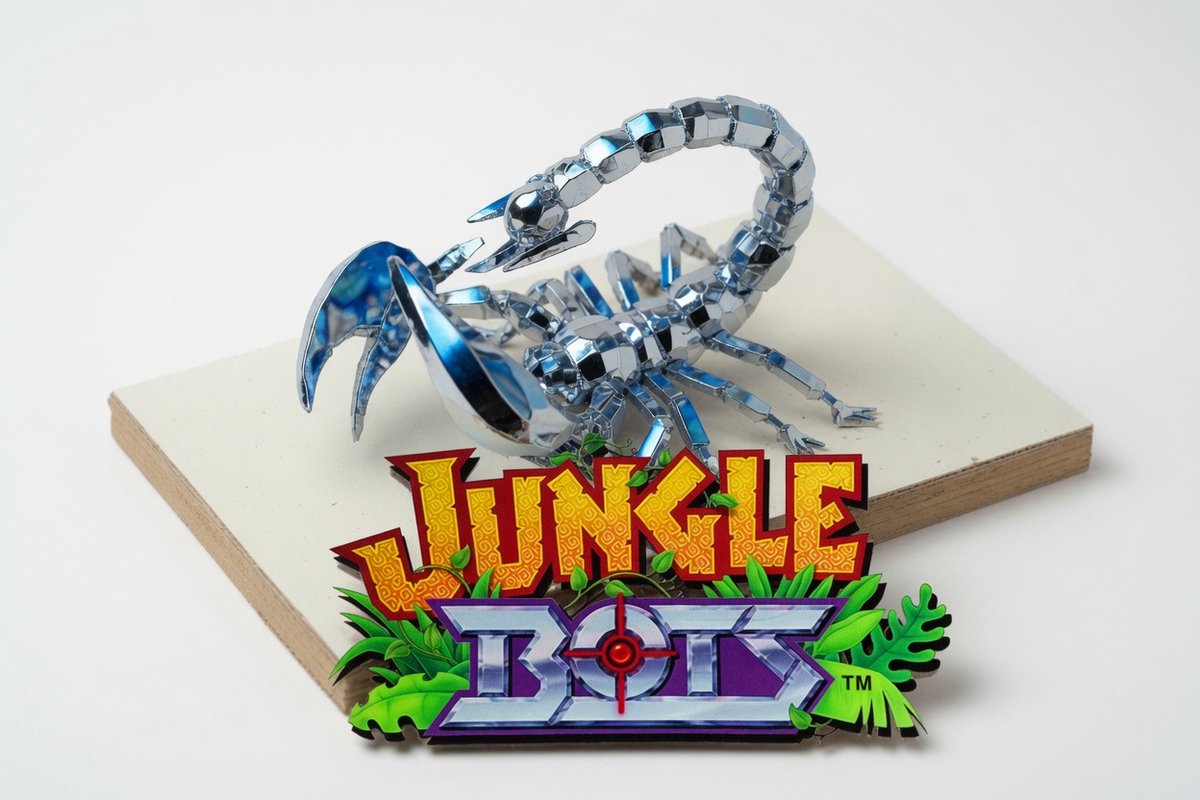 neoentgroup's tweet photo. Jungle Bots is more than a comeback. These are prototypes of the collectible maquettes that could become a backer reward — early looks at something tangible you could hold in your hands. Back the campaign today and help bring them to life. https://t.co/mYKHLiFn6K