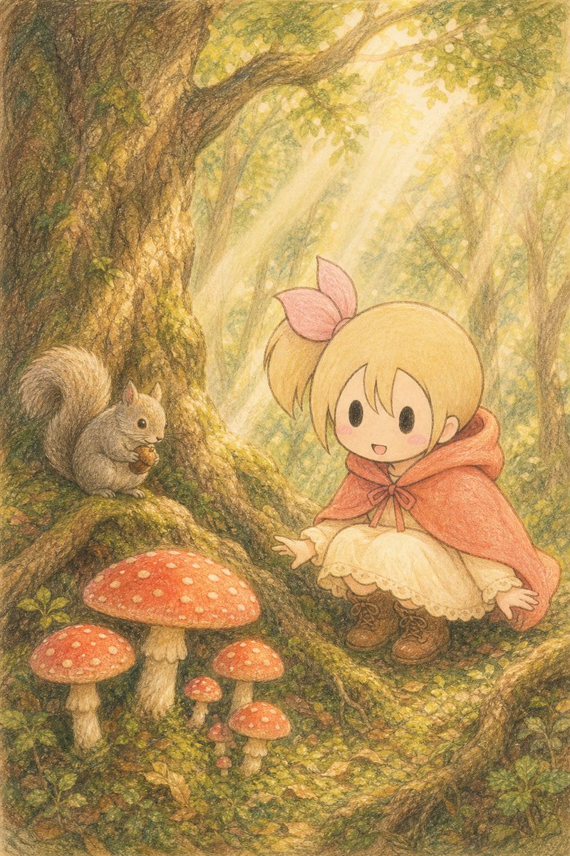 lico_yuruokoku's tweet photo. きのこのおうちのまどをあけたらー
もりのひかりがするっとはいってきたの🌿
あさつゆがきらきらしてて
きょうもいいひになりそうだなーって思ったよー

#AI生成 https://t.co/K6uPw51TBA