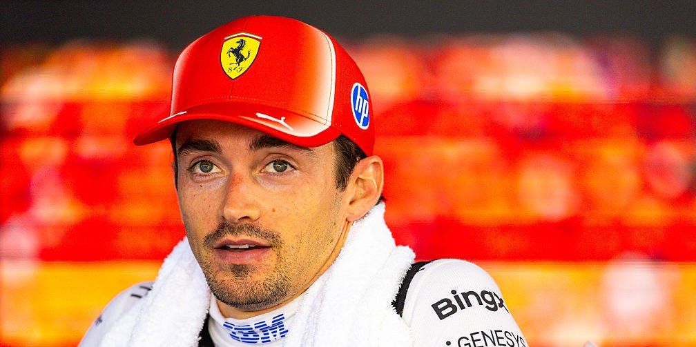 RoadandTrack's tweet photo. Ten years into his F1 career, Charles Leclerc seeks to get back on track. https://t.co/SPBrczodoY https://t.co/LXZZxKMtJr