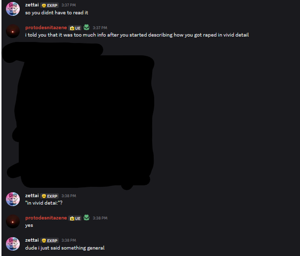 Pand3m0nium30's tweet photo. 🧵

I saw the chat and everything, to those who want the screenshots, here. 

Boo/Natz is apathetic, literally does not care and talks behind Zettai for venting. (in the thread below there will be more screenshots) Meanwhile the person who harassed Zettai for venting has been- https://t.co/lYIVMnEKyW