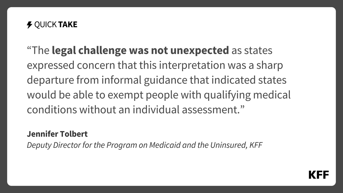 ChrisBiddle's tweet photo. States Sue CMS Over Medicaid Work Requirements Rule, Citing Departure from Earlier Guidance on Medical Frailty https://t.co/x1ax3w9Vrx #medicaid #mdrp #financial https://t.co/qoYLFelHqu