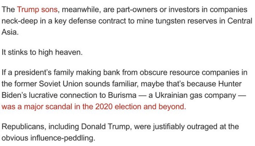 ianbremmer's tweet photo. the ny post on trump family corruption https://t.co/yExMXTAObv