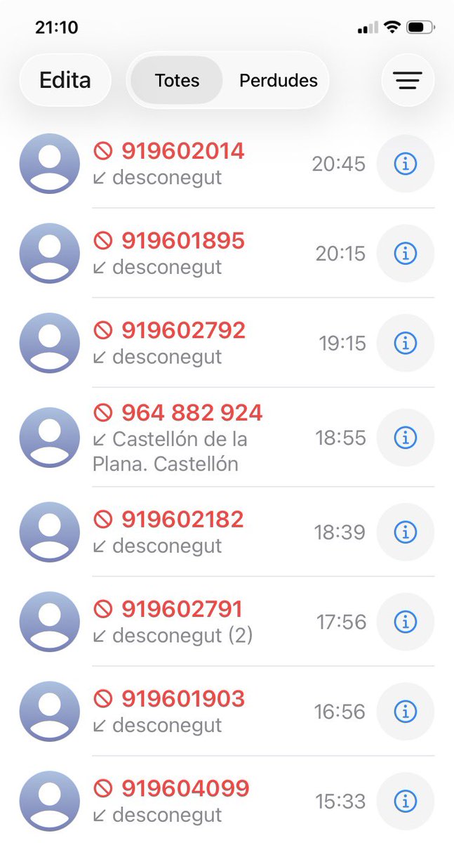 AlsameCAT's tweet photo. 8 trucades indesitjades en poc més de 5 hores. Puc dir que són uns autèntics fills de fruita, i que gaudeixen d’una impunitat total ??? https://t.co/8xAytlz8K8