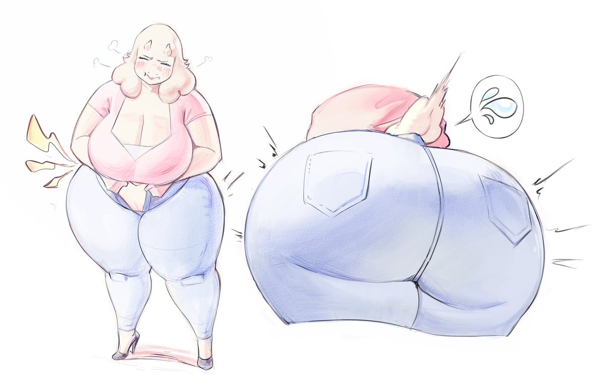 oANjU_18's tweet photo. Toriel tries on old jeans... 😩💦💦 https://t.co/zPX02Nlewk