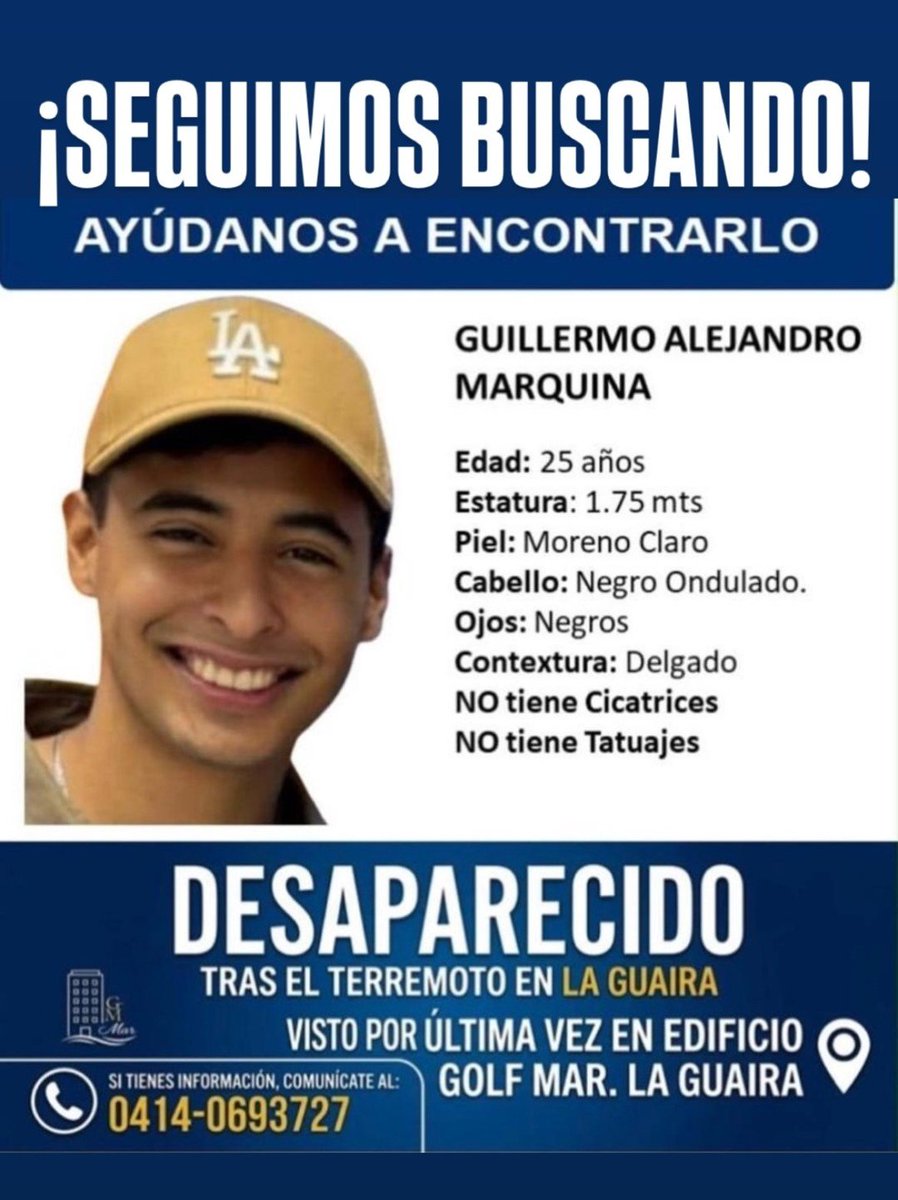 _angg09's tweet photo. ‼️Su familia lo sigue buscando 
visto por última vez en Edificio Golf Mar La Guaira https://t.co/DPbDbwBZ0V