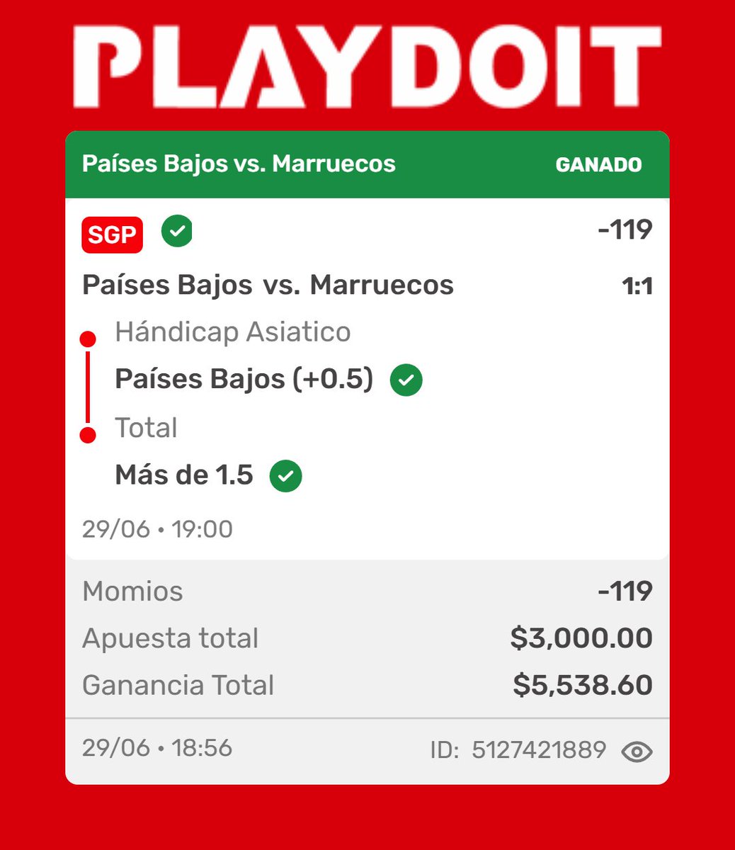 GianPicks's tweet photo. Lo que nos esta dando el mundial es de locos😍
no paramos de ganar🤑

Deja tu ❤️ Dale 🔄 y les comparto el pick que tengo para la tarde💣🧨 https://t.co/Od5hqmNgU1