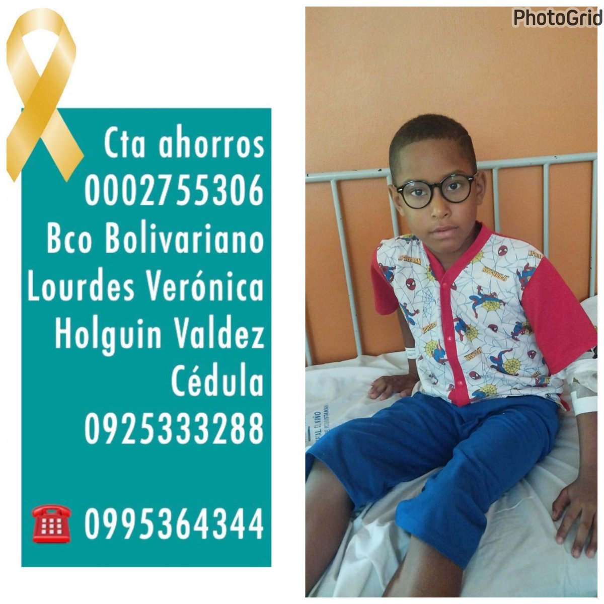 mcdc_mcdc's tweet photo. Favor RP #Gye
Grégory (8 años #linfoma) al igual que sus amiguitos del hospital envia foto con camiseta de #LaTri
Busco para él ayuda económica.
$60 para consulta con gastroenterólogo pediatrico.
Dejo datos de cta de mamá 🙏🏼
#CancerInfantil🎗️ #voluntariado https://t.co/thA3VnwPUn