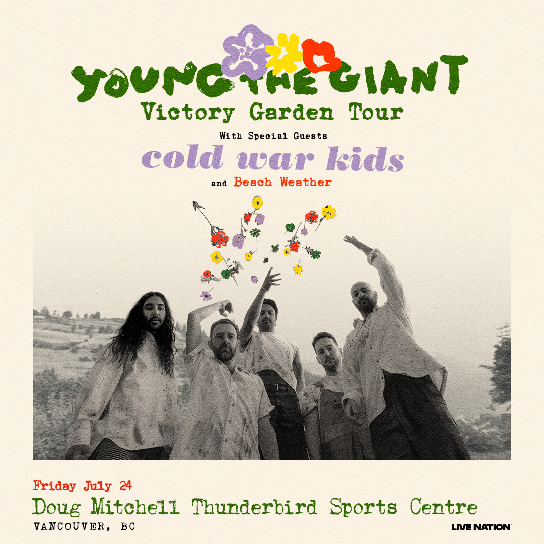 livenationwest's tweet photo. SUPPORT UPDATE: Beach Weather takes the stage with Young The Giant on July 24! Grab tickets now: https://t.co/TeTbnURNzI https://t.co/c3nXen8A1F