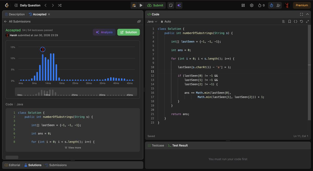 Harshcodess's tweet photo. Day 15 of #100DaysOfCode 

@striver_79

→ LC 1967 – Strings as Substrings in Word
→ LC 1358 – Substrings w/ All 3 Chars 
→ LC 525 – Contiguous Array
→ DBMS – @lovebabbar3 Lec 4 (Extended ER &amp; Abstraction)

#100DaysOfCode #DSA #LeetCode #DBMS #LearnInPublic #CodingJourney https://t.co/CAXZid9LRi