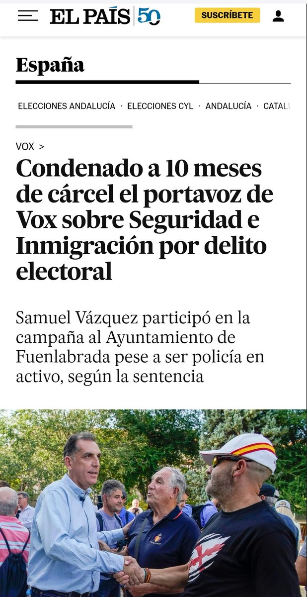 guidoprincesa's tweet photo. A la izquierda @el_pais cuando me condenan: nombre, apellidos y cargo. A la derecha @el_pais cuando revocan la condena: "un policía". https://t.co/p0v5KOquuu