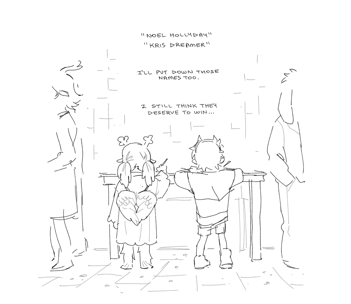toqiuh's tweet photo. The King and Queen of the festival. #deltarune #deltarunespoilers https://t.co/8yIbUEp8aE