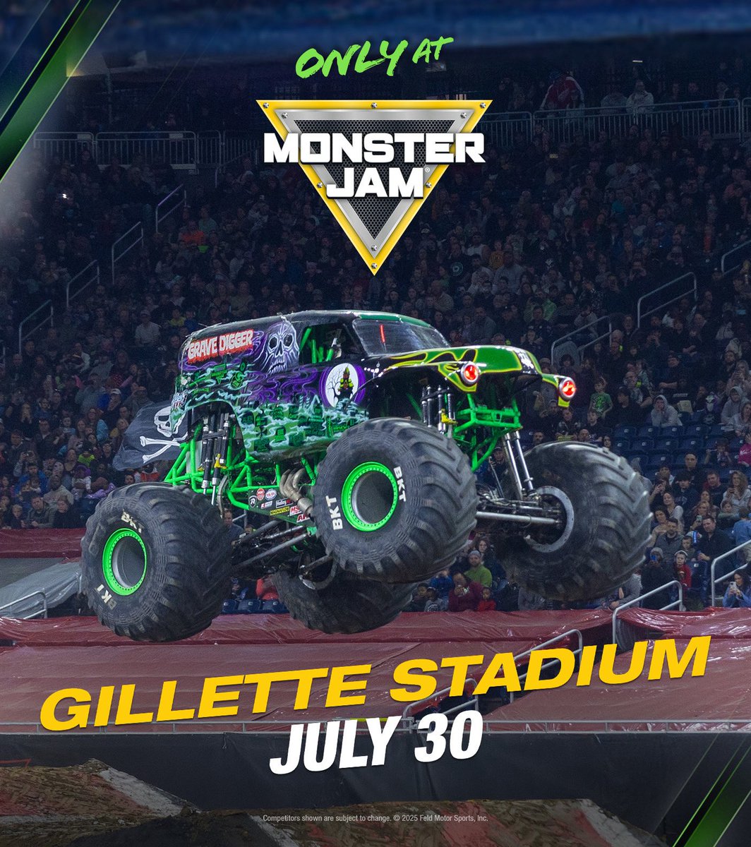 GilletteStadium's tweet photo. One month until Monster Jam returns to Gillette Stadium! 

Tickets: https://t.co/bJkWV1n39H https://t.co/wHJWKexivr