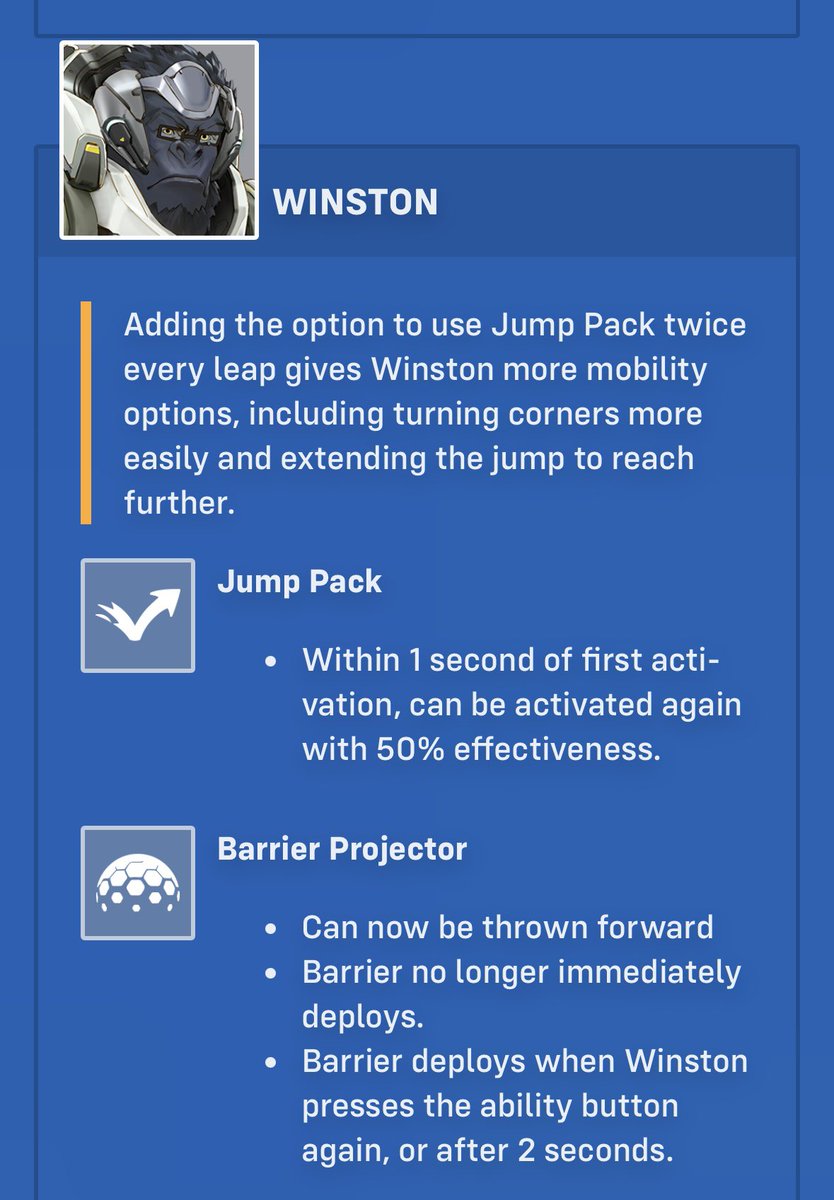 GiantOmelette's tweet photo. I like how the Winston changes are pretty interesting and thoughtful, while the Reinhardt changes are completely insane. I’m assuming Guxue worked on both of these. Thanks, Guxue. https://t.co/74pM7pUVkT