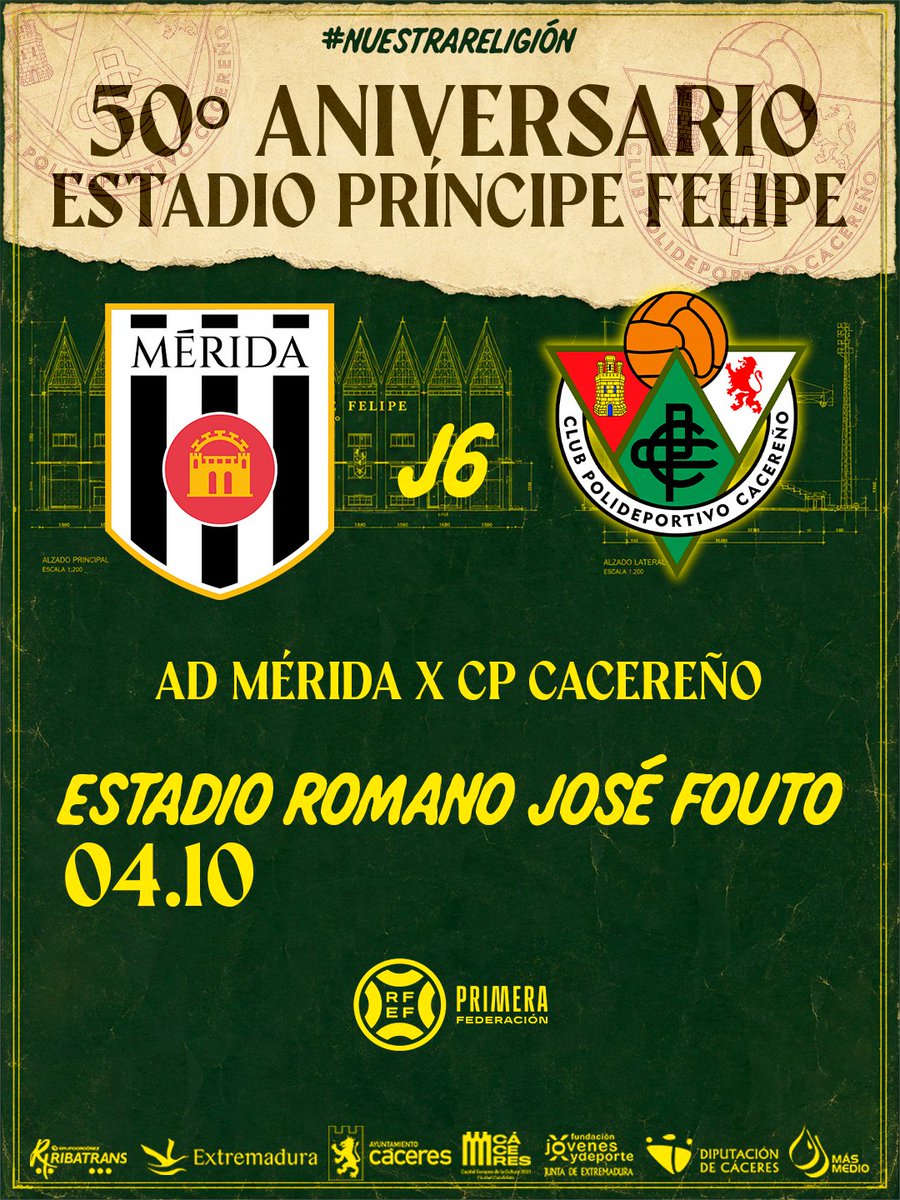 CPCacerenoSAD's tweet photo. 💚🤍🖤 𝓤𝓷𝓪 𝓽𝓮𝓶𝓹𝓸𝓻𝓪𝓭𝓪 𝓶𝓾𝔂 𝓮𝔁𝓽𝓻𝓮𝓶𝓮𝓷̃𝓪 💚🤍🖤

🤗 Empezamos los derbis con nuestros hermanos del @Merida_AD en el Romano
📅 4/10

😄 Y la ansiada visita de los romanos al Príncipe Felipe tendrá lugar el fin de semana del 18 de abril

#NuestraReligión #AúpaCPC
 #DerbiExtremeño