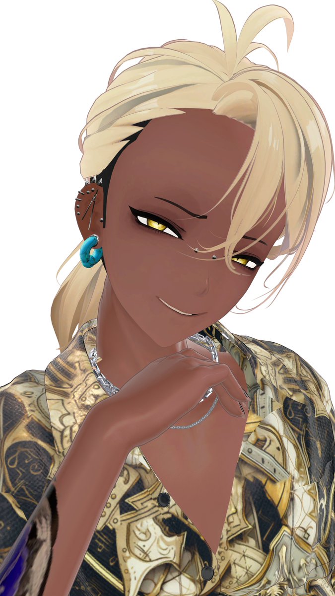 boku_ha_neko's tweet photo. 茶漬飯店さんの「SIMPLE BODYPIERCE」着用しました!
個別でピアスが分かれてるので、非対応のエルガくんでも綺麗に合わせられました!!
マテリアル差し替えででっけえやつ(CBR)をターコイズにしてみた!可愛い!!
#茶漬飯店
#Elgha
#LAde3D https://t.co/uFPLTd0Rak