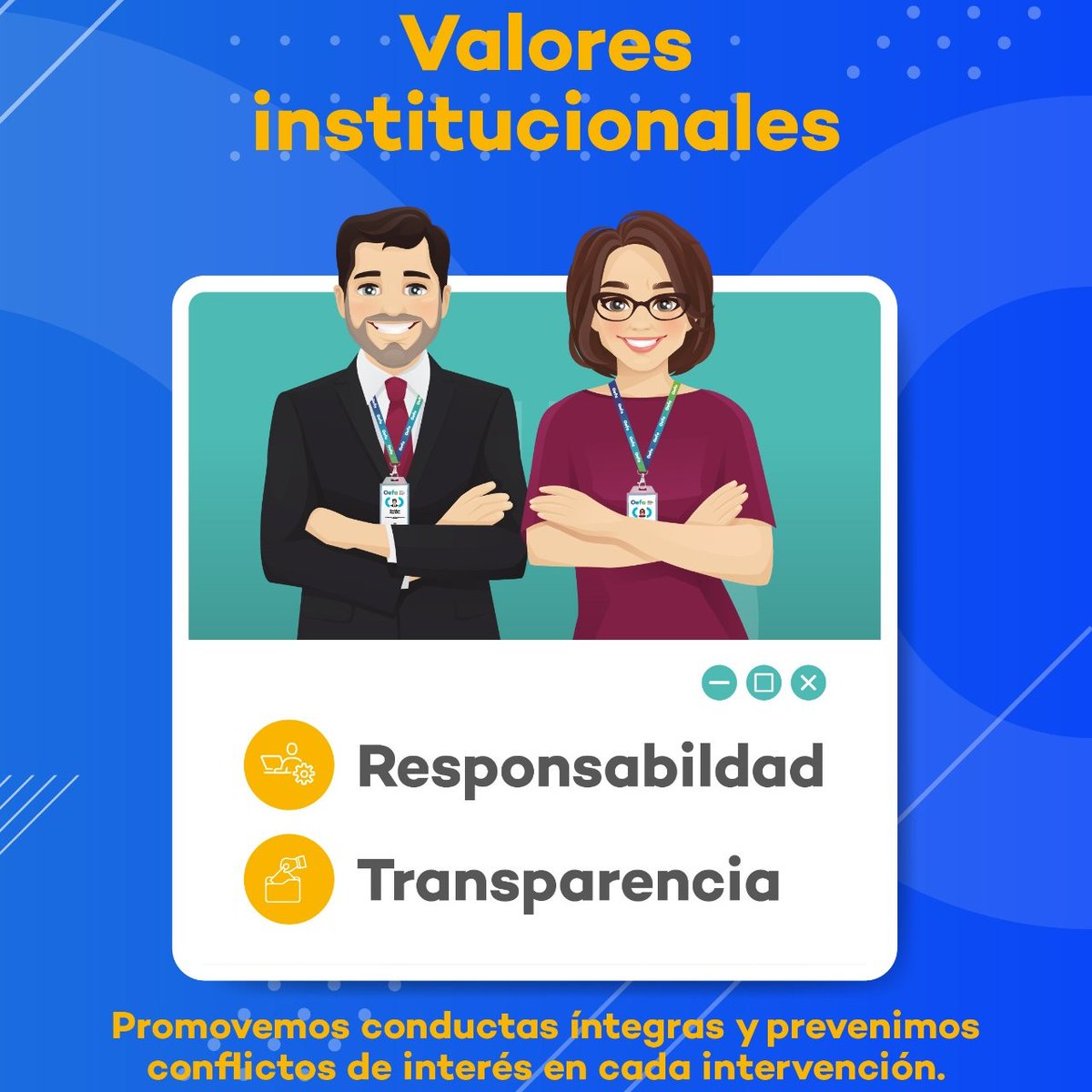 OEFAperu's tweet photo. 🌱 La protección del ambiente comienza con nuestros valores.
En el OEFA, el Código de Conducta nos guía para actuar con integridad, transparencia y responsabilidad, fortaleciendo una gestión pública ética al servicio del país.
#Integridad #OEFAPerú https://t.co/8NCJIoWFVK