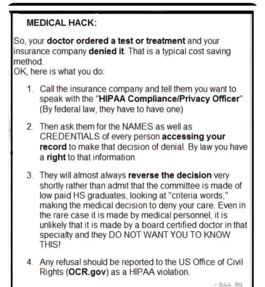 ATLCWorker's tweet photo. @Dienne_7 I was sent this the other day and I can’t wait to call and raise hell the next time I’m denied. 
The sender said that they do it all the time. https://t.co/KhVhOq5qDD