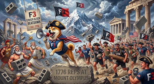 tadams0401's tweet photo. If the 1776 this Saturday at @F3Pit isn't enough freedom, or you're unavailable, come join YHC at @F3MountOlympus tomorrow for 1776 reps. Bring a coupon, bring your patriotism, & bring an FNG!
#freedomisntfreebutcouponsareprettyclose #justpost
@F3Omaha @F3SarpySwagger https://t.co/06qE3uIYx3