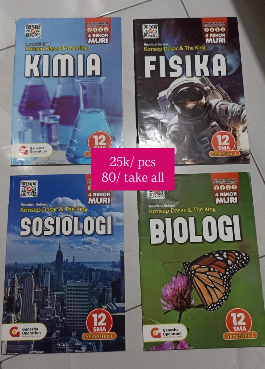 sasesassl's tweet photo. PRELOVED BUKU GO KLS 12, TKA, SNBT, GERCEP TKA, WANGSIT, ori 100%, bisa nego, bisa oren, yang berminat bisa langsung dm yaa 🫰🏻 #studytwt #prelovedbuku #wts #ganeshaoperation #wangsit #tka #snbt #zonauang https://t.co/biZds7mGae