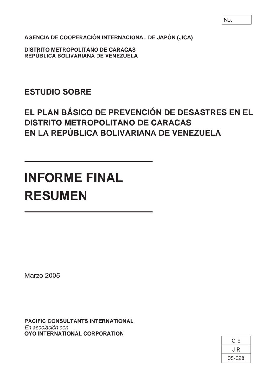 HeverCastroB's tweet photo. LO QUE IGNORÓ CHÁVEZ Y LUEGO MADURO SOBRE EL ALTÍSIMO RIESGO SÍSMICO QUE PRESENTABA VENEZUELA, ELLOS FUERON ALERTADOS POR ESCRITO Y CON PRUEBAS EN MANO, AHORA ESA NEGLIGENCIA NOS HA COSTADO MILES DE VIDAS Y MILES DE MILLONES DE DÓLARES  EN PÉRDIDAS MATERIALES.

Lo que leerás a continuación será una sistesis sobre una evaluación Geológica, sísmica y estructural que realizó un equipo japonés altamente especializado entre el año 2003 y 2005, después de la primera tragedia de Vargas en 1999, y que fue financiado por el gobierno Japonés a través de su Agencia de Cooperación Internacional (JICA).

Esta agencia nos envió un equipo Top Tier de ingenieros y sismólogos que con colaboración de FUNVISIS, analizaron detalladamente la vulnerabilidad de la capital frente a un gran sismo:

1️⃣- Confirmaron que el subsuelo de Vargas y parte de Caracas funciona como un "amplificador" de las ondas sísmicas, lo que multiplica el poder destructivo de un terremoto (Efecto de Sitio).

2️⃣- Proyectaron que un terremoto de gran magnitud destruiría total o parcialmente estructuras en partes de Caracas y Vargas debido a la mala calidad de construcción y los deslizamientos de tierra. Y, que los centros de rescate no resistirían el impacto, quedando inoperativos justo cuando más se necesitaran.

3️⃣- Los japoneses le dijeron a Chávez que si ocurría un sismo similar al de 1967, en las condiciones actuales los cálculos en simulaciones arrojaban más de 10,000 muertes inmediatas, pero si se repetía un sismo similar al de 1812 estarían hablando de más de 20.000 víctimas fatales, sin embargo, tomando las medidas apropiadas las cifras bajarían a máximo 2.300. Le dieron todos las acciones que debían seguir, ya que vieron que había un crecimiento en el sector construcción totalmente desordenado y sin las supervisión adecuada, además déficiente y que muchos proyectos no cumplían con las exigencias mínimas, incluyendo proyectos gubernamentales que él mismo estaba aprobando y auspiciando.

4️⃣- Los japoneses le dijeron a Chávez que el problema en Caracas y Vargas, no era si iba a temblar, sino cuándo. Eso fue en el año 2005 cuando le entregaron el informe final, una copia directa a él y otra a la alcaldía de Caracas. Las japonesas le dijeron que debía realizar un Plan Nacional para la Prevención y Mitigación del Riesgo de Desastre de manera inmediata, se pusieron a la orden para ayudar también financiados por el gobierno Japonés, pero Chávez se negó y molestó porque le dijeron en su cara que estaba haciendo todo mal y engavetó el estudio.

Si quieren leer este estudio completo, en el próximo post más bajo dejo los links: 👇