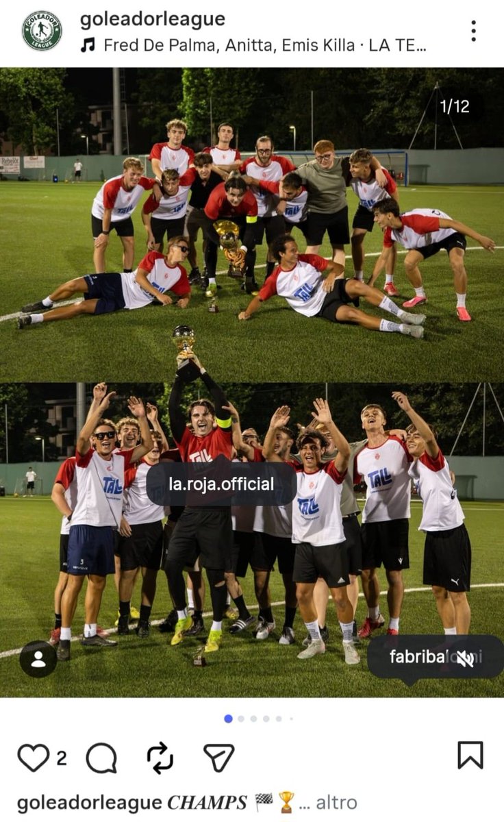 LucaColucci1's tweet photo. @ColucciLc @mar_co_lucci @truccazzano @settalese #pollo05 @mar_co_lucci #laroja
Semifinale : Domenica 28 Giugno 2026
#trecella #goleadorleague
Bravi!!! https://t.co/JWlHoYvCZq