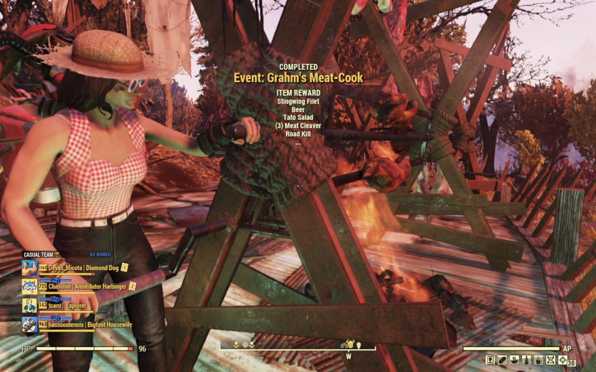 Pastriarchyest's tweet photo. Werkin' to tenderize & roast that good meat! ๐ช๐ฝ๐๐ฝโโ๏ธ๐ฅ๐
#Fallout76 #GrahmsMeatCook https://t.co/CPoyVr8BJd